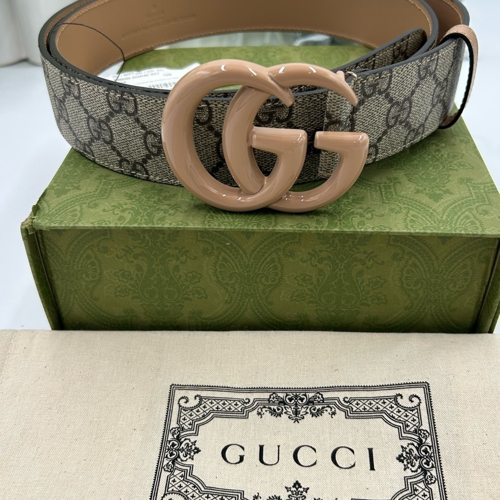 Men's Gucci, GG Marmont, Supreme canvas belt size 120 cm/46 inches made in Italy - Picture 4 of 8